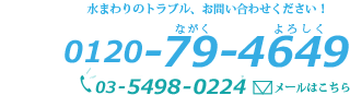 水まわりの修理と住まいのリフォーム。電話番号。