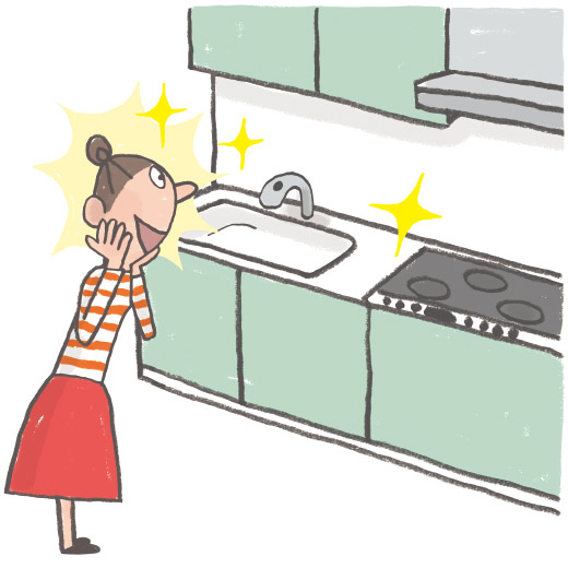 キッチンリフォームを開始イラスト