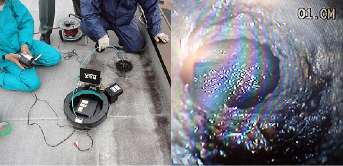 排水管の内視鏡画像