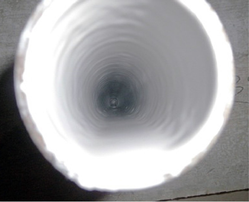 排水管がライニングされた様子