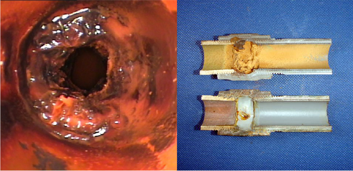 給水管の内視鏡画像