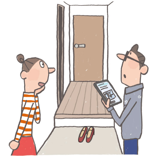 その他のリフォームの現場を確認イラスト