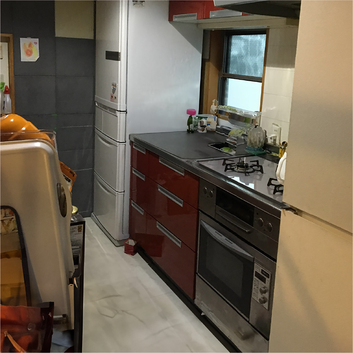 品川区戸建て住宅／システムキッチン　TOTOザ・クラッソ　セパレート型　施工前