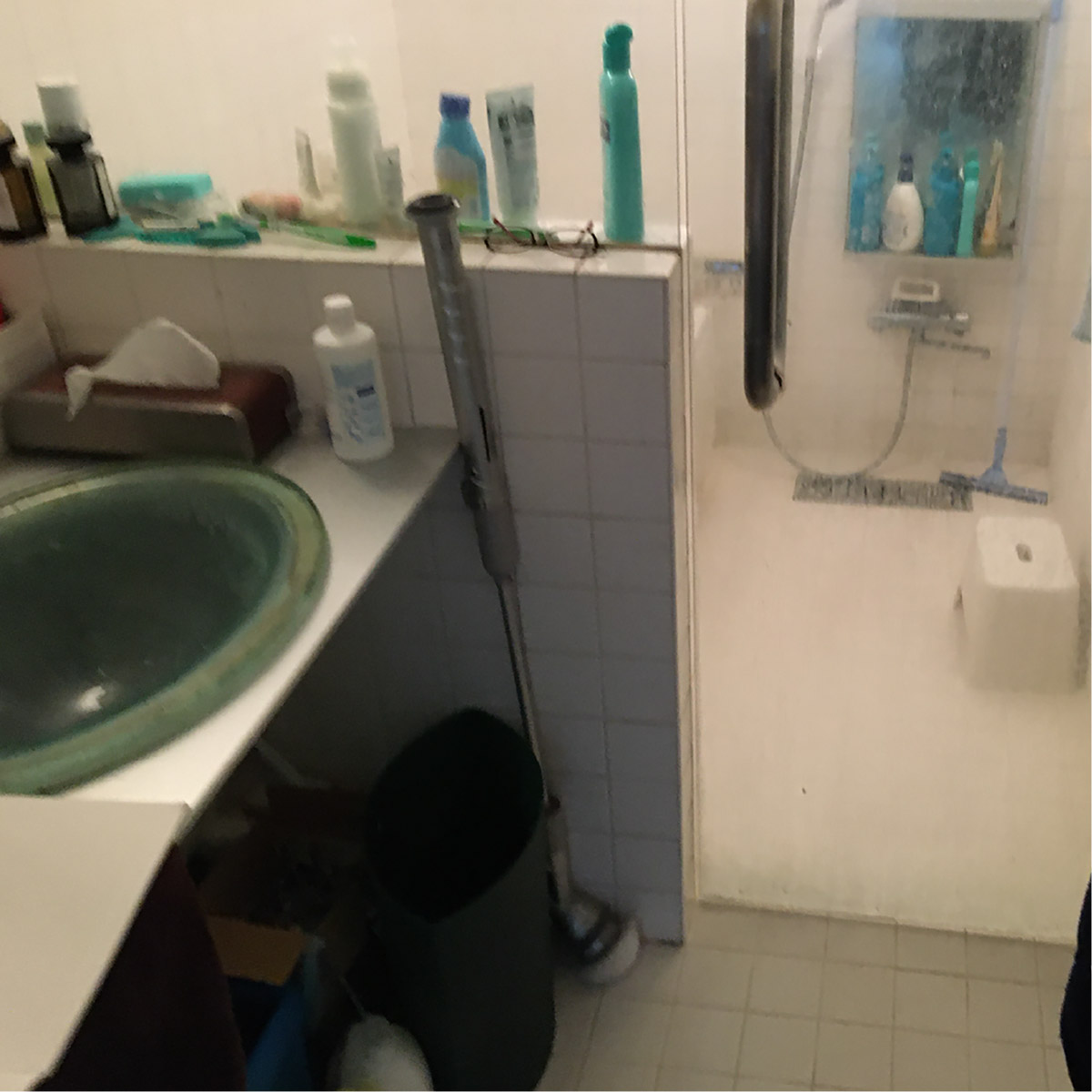 目黒区戸建て住宅／洗面化粧台TOTOエスクア W1100　施工前